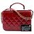 Chanel CC Vanity Case aus rotem gestepptem glasiertem Kalbsleder - Ansicht 7