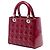 Borsa Lady Dior in vernice cannage rosso, misura Medium - vista 2