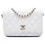 Borsa a tracolla Chanel CC in agnello trapuntato bianco - vista 2