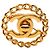 Spilla a catena con chiusura CC Turnlock placcata oro Chanel Gold D'oro