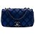 Borsa a tracolla Chanel Small Iridescent Calfskin Diamond Stitch Chain Flap Blu