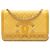 Borsa a tracolla Chanel Caviar CC Filigree Wallet On Chain gialla Giallo