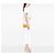 Borsa a tracolla Chanel Caviar CC Filigree Wallet On Chain gialla Giallo - vista 7