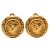 Orecchini a clip rotondi Coco Profile placcati oro Gold Chanel Gold D'oro