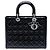 Borsa Dior Large Patent Cannage Lady Dior nera Nero