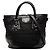 Borsa Tote e Satchel Black Prada Tessuto Cervo Lux 24H Nero