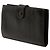 Portafoglio lungo bifold in agnello nero con CC Chanel - vista 2
