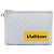 Pochette GM Louis Vuitton Monogram Logo Story Clutch Bag bianco