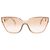 Lunettes de soleil œil de chat beige Prada