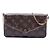 Borsa a tracolla Louis Vuitton Monogram Pochette Felicie marrone
