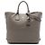 Borsa Tote Convertibile con Zip Laterale in Vitello Daino Marrone Prada