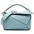 Borsa Satchel Puzzle in pelle di vitello blu LOEWE Medium