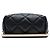 Clutch da sera Chanel CC trapuntata in acrilico e agnello nero con borsa a tracolla con catena - vista 3