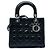 Borsa Lady Dior Medium in vernice cannage blu