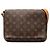 Bolso de hombro Louis Vuitton Monogram Musette Tango de correa corta marrón Castaño