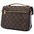 Borsa Louis Vuitton Monogram Pochette Metis marrone - vista 2