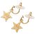 Orecchini a lobo in smalto placcati oro Gold Chanel CC D'oro - vista 2