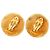 Orecchini a clip rotondi Chanel CC placcati oro D'oro - vista 2