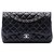 Borsa a tracolla Chanel Jumbo Classic in agnello nero con doppia patta