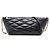 Borsa a tracolla Mini Quilted Lambskin Sade nera Saint Laurent Nero