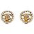 Orecchini a clip rotondi Chanel CC placcati oro e strass D'oro