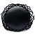 Borsa bucket in rete e pelle nera Prada Nero - vista 3
