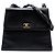 Borsa a tracolla Chanel CC Caviar nera con tracolla intrecciata Nero