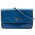 Portafoglio blu in Saffiano Prada con tracolla per borsa crossbody