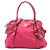 Borsa Dome in Tessuto con bordi in Saffiano rosa Prada