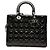 Borsa Dior Large Patent Cannage Lady Dior nera Nero