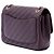Bolsa transversal Chanel de pele de cordeiro acolchoada com assinatura CC vermelha e padrão diagonal Vermelho - vista 2