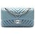 Borsa a tracolla Chanel Small Classic Chevron in agnello blu