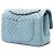 Borsa a tracolla Chanel Small Classic Chevron in agnello blu - vista 2