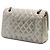 Borsa a tracolla Chanel Medium Classic in agnello iridescente argento a doppia patta - vista 2