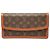 Clutch Louis Vuitton Monogram Pochette Dame PM Marrone