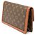 Clutch Louis Vuitton Monogram Pochette Dame PM Marrone - vista 2