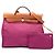 Borsa Hermès Toile Herbag Zip 39 rosa - vista 7
