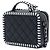 Borsa Vanity Chanel Small Caviar Striped CC Filigree Nera Nero - vista 2