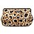 Braune Gucci Leopard Print Canvas Pouch