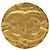 Spilla rotonda Chanel CC placcata oro D'oro