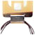 Brown Hermès Buffalo Horn Square Pendant Necklace  - view 3