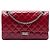 Borsa a tracolla Chanel Reissue 2.55 Double Flap 226 in vernice trapuntata rossa Rosso