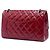Borsa a tracolla Chanel Reissue 2.55 Double Flap 226 in vernice trapuntata rossa Rosso - vista 2