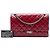 Borsa a tracolla Chanel Reissue 2.55 Double Flap 226 in vernice trapuntata rossa Rosso - vista 7