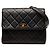 Borsa a tracolla Chanel Small Square Quilted Lambskin Straight Single Flap nera Nero