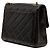 Borsa a tracolla Chanel Small Square Quilted Lambskin Straight Single Flap nera Nero - vista 2