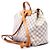 White Louis Vuitton Damier Azur Sperone Backpack - view 2
