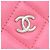 Pochette in agnello trapuntato Chanel CC rosa - vista 7