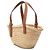 Borsa Tote LOEWE Small Raffia Anagram beige - vista 2