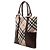 Tote in lana Burberry Supernova Check beige - vista 2